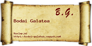Bodai Galatea névjegykártya